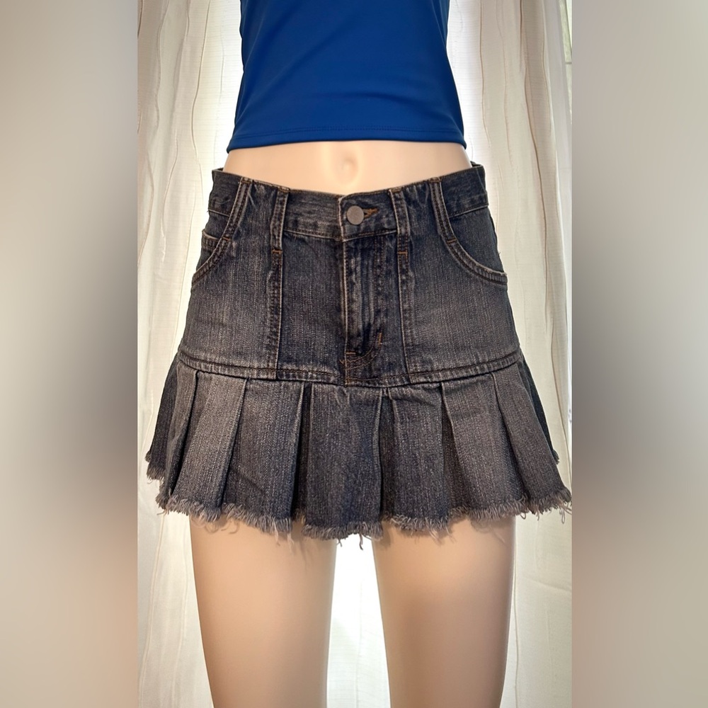 Vintage Abercrombie & Fitch Dark Denim Mini Skirt Size 2